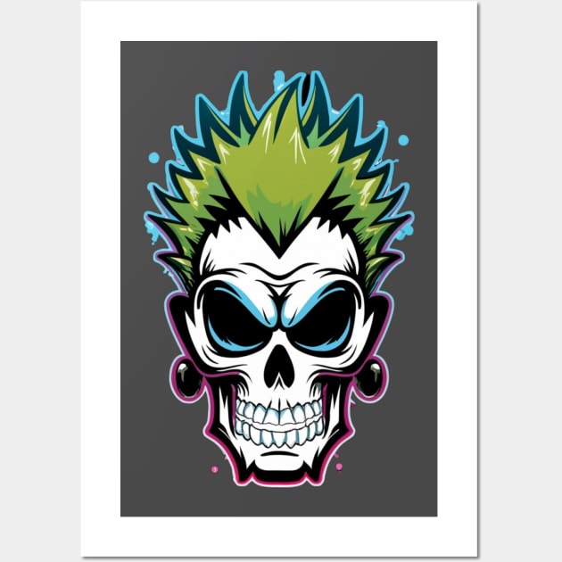 Punk Skull Wall Art by Jason's Finery